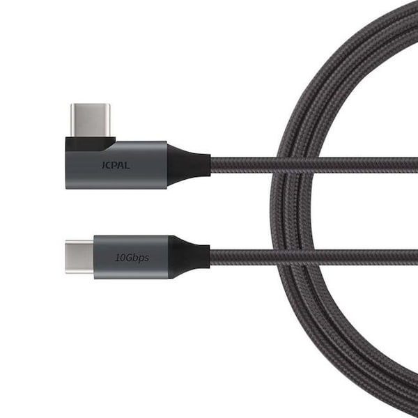 Jcpal JCPal JCP6155 100W Flex Link USB-C 3.1 Generation 2 Charge & Sync Braided Cable; Black - 1.5 m JCP6155 - main